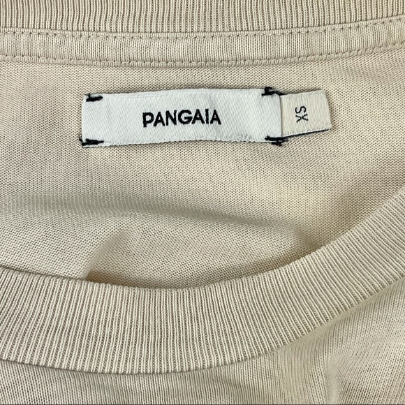 Pangaia Seaweed Fiber Cropped Sand Shoulder Tee - Picture 7 of 9